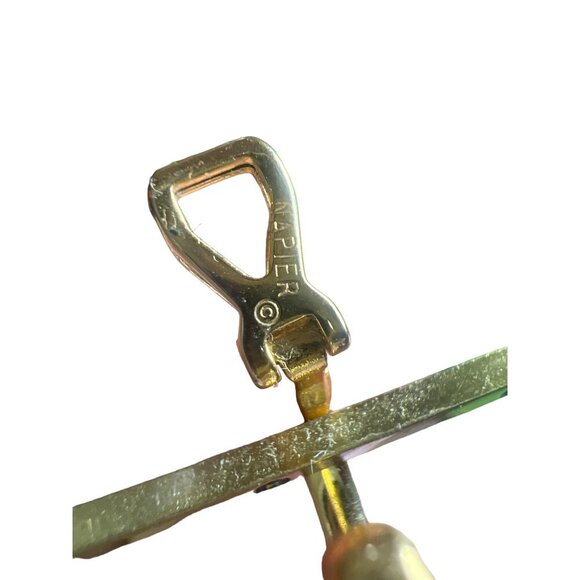 Vintage Napier Gold Tone Huggie Small Hoop Clip-on Earrings - Picture 6 of 6